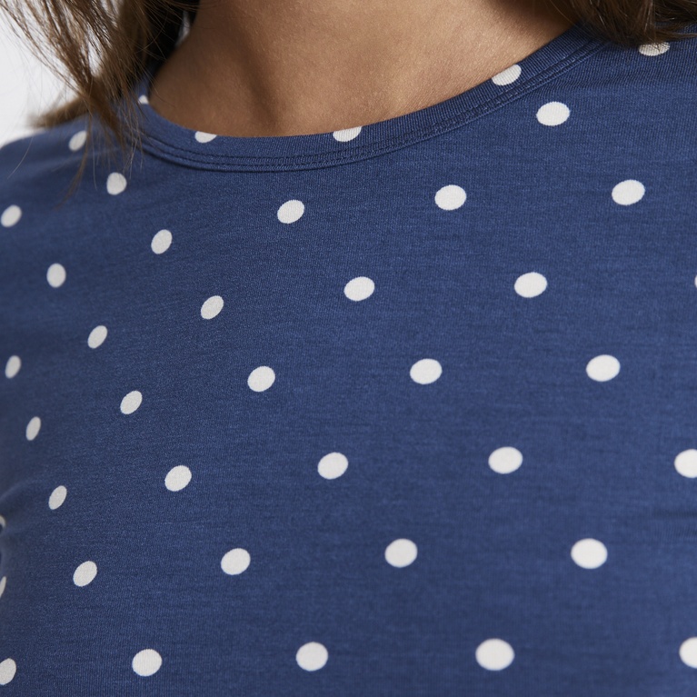 Soft long-sleeve-top "Hilda" Washed navy